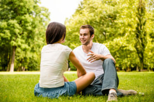 Couple communicating